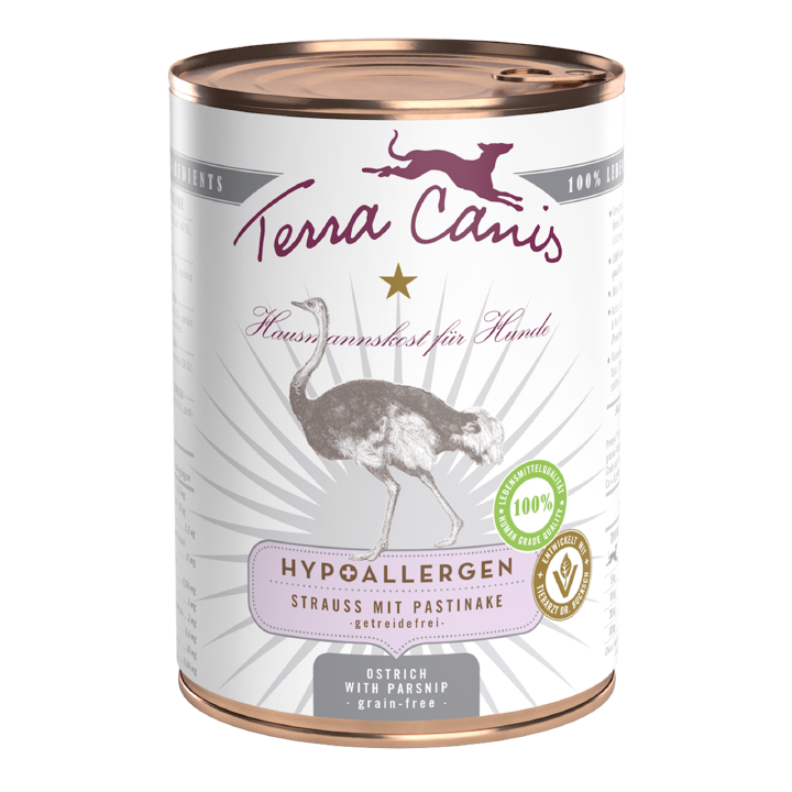 Terra Canis Hunde-Nassfutter Hypoallergen Strauß mit Pastinake